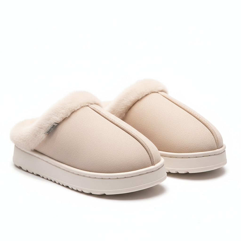 Fashion Women Fluffy Slippers for Autumn and Winter Indoor EVA Thick Sole Anti-Slip and Warm Unisex Slippers for Winter